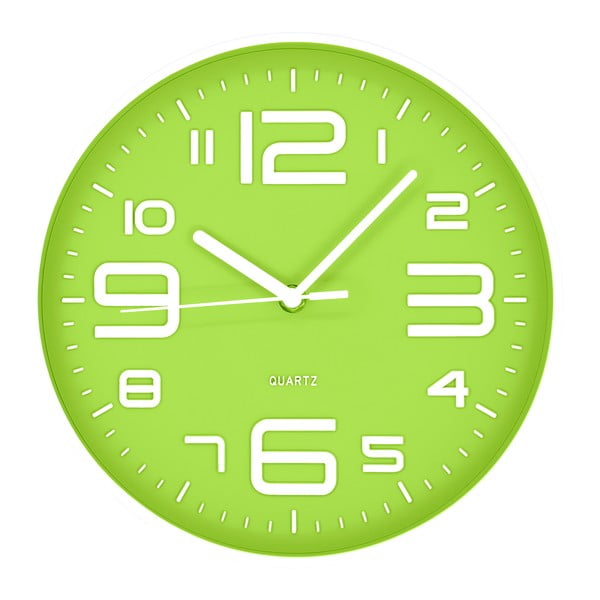 Зелен стенен часовник Timmy, ø 25 cm - Postershop