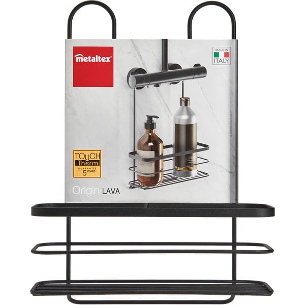Черен висящ рафт за баня Origin - Metaltex-image-2