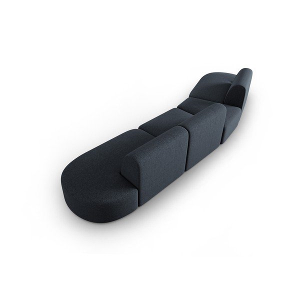 Син шенилов диван с ляв ъгъл 428 cm Paolo – Milo Casa-image-3