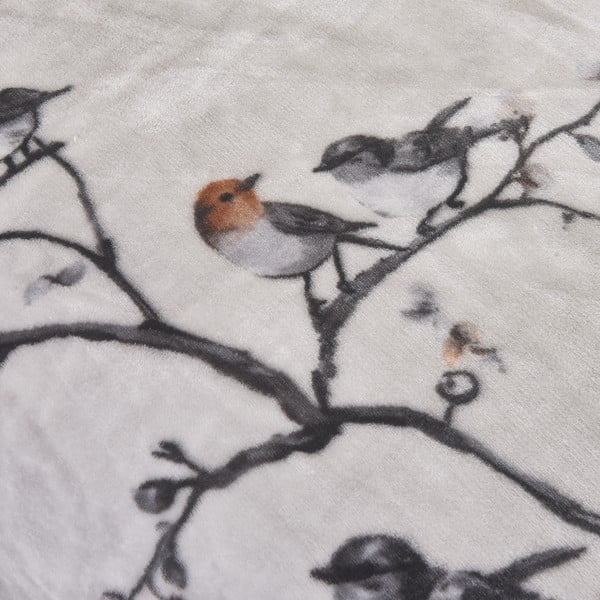 Сиво единично  спално бельо от микроплюш 140x200 cm Ronja – My House-image-3