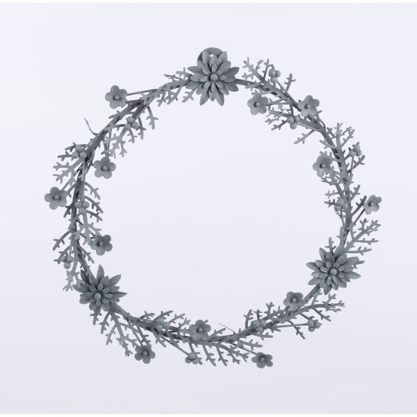 Kovový věnec Wreath, šedý