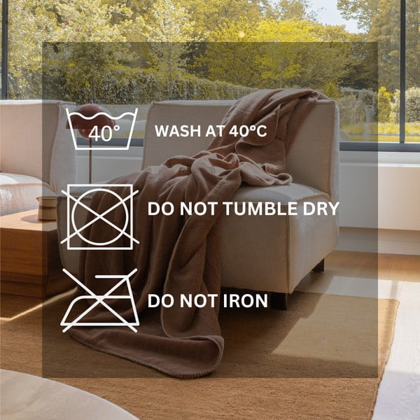 Кафяво-сиво одеяло от микроплюш 150x200 cm Tomo – Tiseco Home Studio-image-3