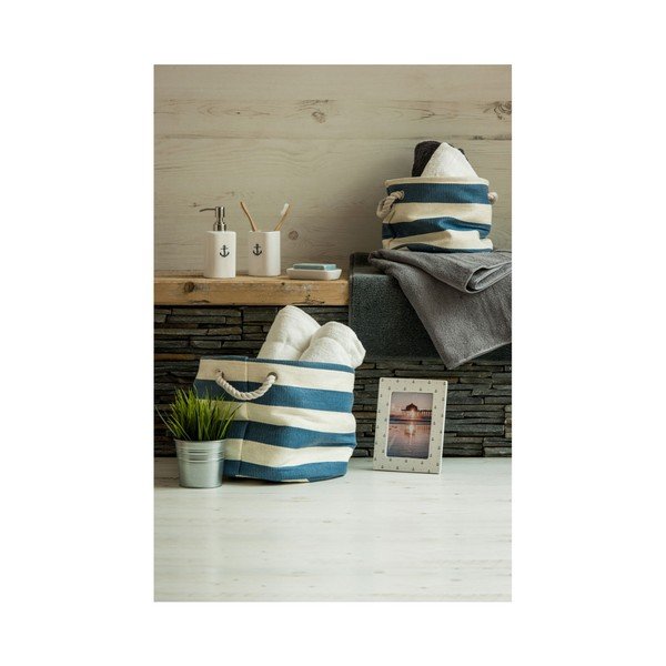 Sada 4 modrobílých prádelních košů Premier Housewares Nautical-image-1