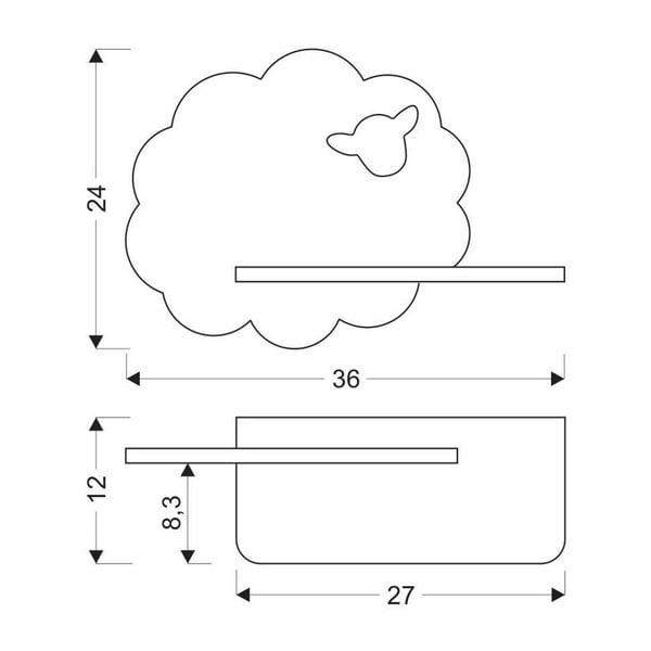Черно детско осветително тяло Sheep - Candellux Lighting-image-2
