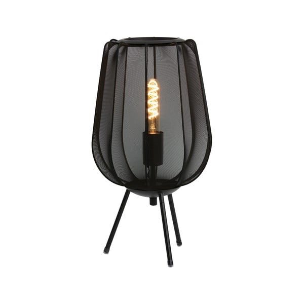 Черна настолна лампа (височина 45 cm) Plumeria - Light & Living