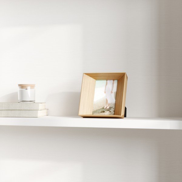 Дървена стояща рамка в естествен цвят 17x17 cm Lookout - Umbra-image-1