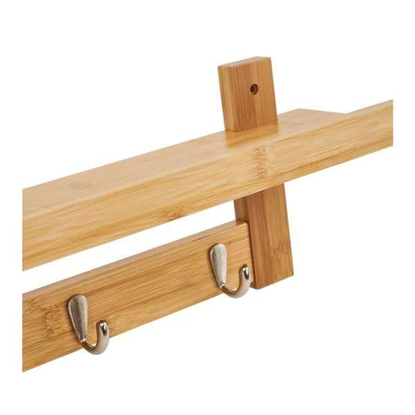 Бамбукова стенна закачалка с рафт - Casa Selección-image-2