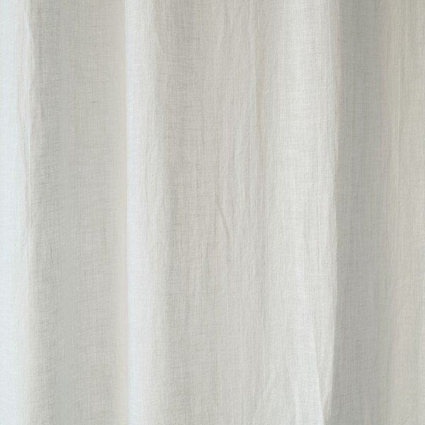 Бяла ленена олекотена завеса с тунел Daytime, 275 x 130 cm - Linen Tales-image-2