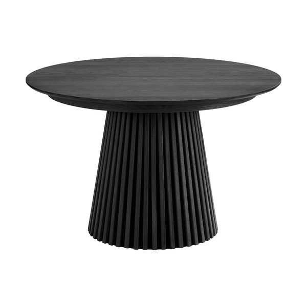 Кръгла сгъваема трапезна маса с допълнителна плоча с дъбов плот ø 120 cm Osaka – House Nordic