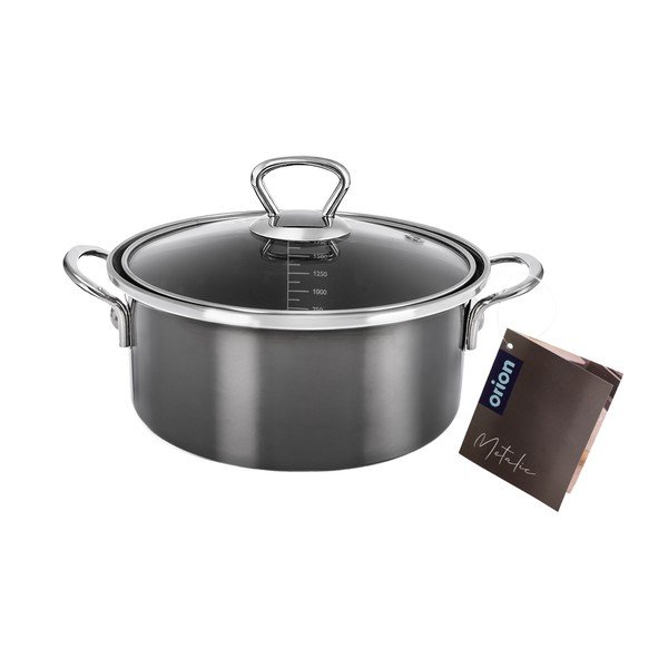 Емайлирана касерола с капак 2,5 l Metalic – Orion-image-4