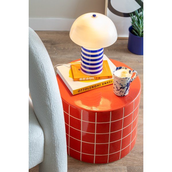 Керамична кръгла странична масичка ø 42 cm Retro Tiles – Leitmotiv-image-1