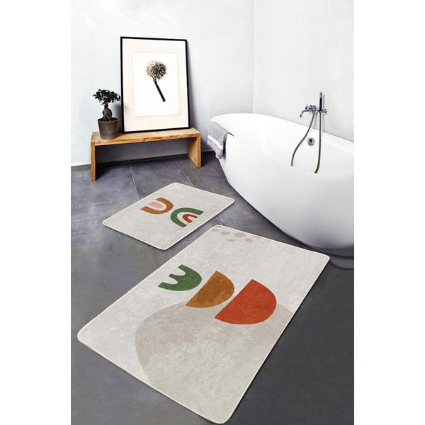 Бежови килими за баня в комплект 2 бр. 60x100 cm – Mila Home-image-3