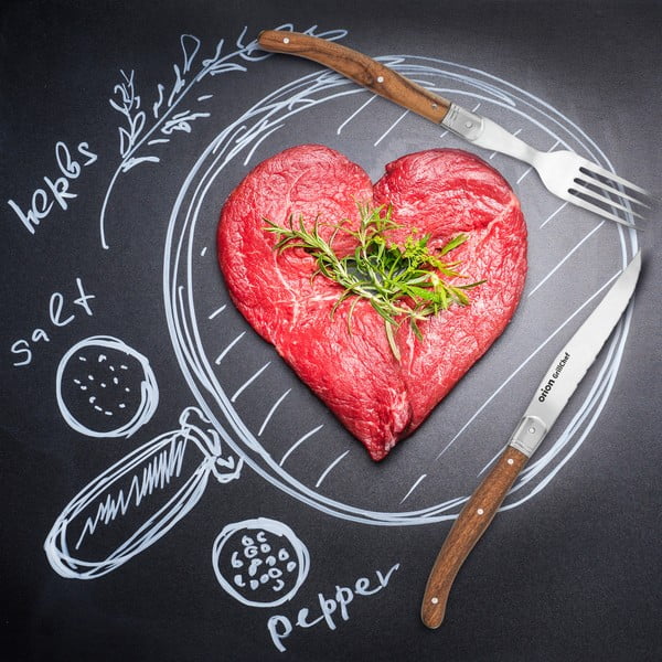 Прибори за хранене от неръждаема стомана в сребрист и естествен цвят, 2 бр. – Orion-image-4