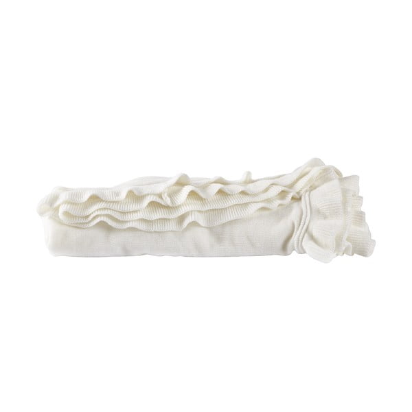 Бяло одеяло Gyda, 130 x 160 cm - KJ Collection