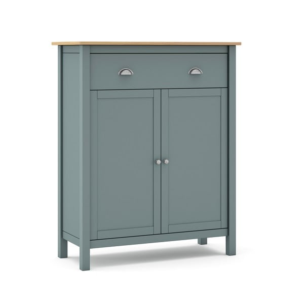 Скрин сиво-зелен от масивен бор 90x110x40 cm Misti – Marckeric-image-3