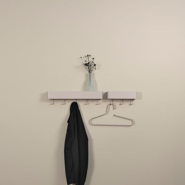 Кафяво-сива метална стенна закачалка с рафт 52 cm Dax Play – Spinder Design-image-1