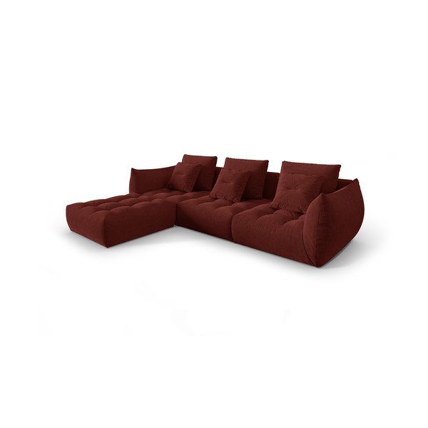 Червен  ъглов диван (променлив) Bloom – Micadoni Home-image-2