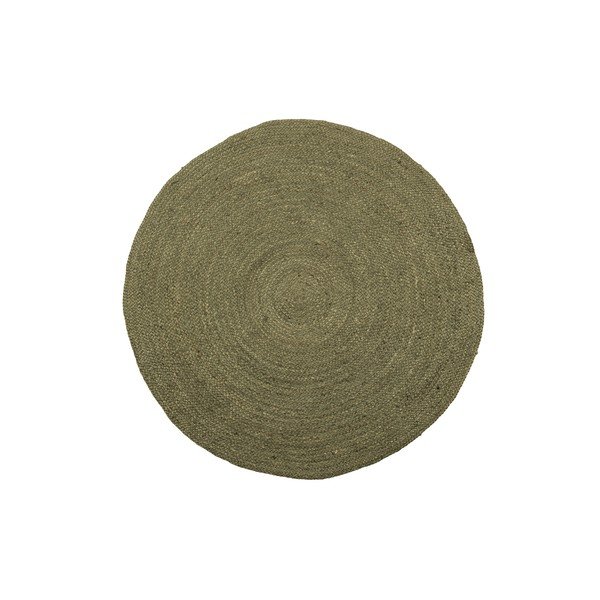 Зелен килим от юта, ø 150 cm Ross - WOOOD