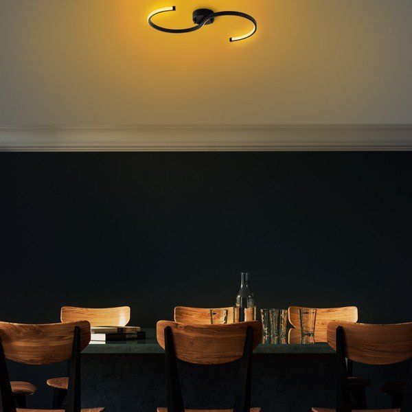 Черно LED осветително тяло за таван 25x10 cm Es – Opviq lights-image-4