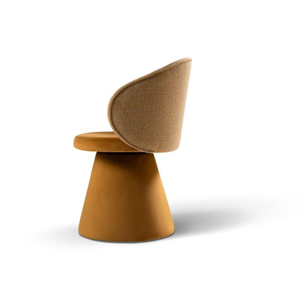 Кадифено кресло в цвят горчица Inez – Micadoni -image-3