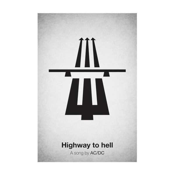 Plakát Highway to hell, 29,7x42 cm, limitovaná edice