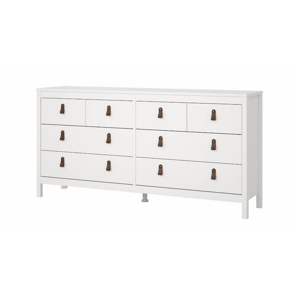 Бял нисък скрин 159x80 cm Madrid – Tvilum