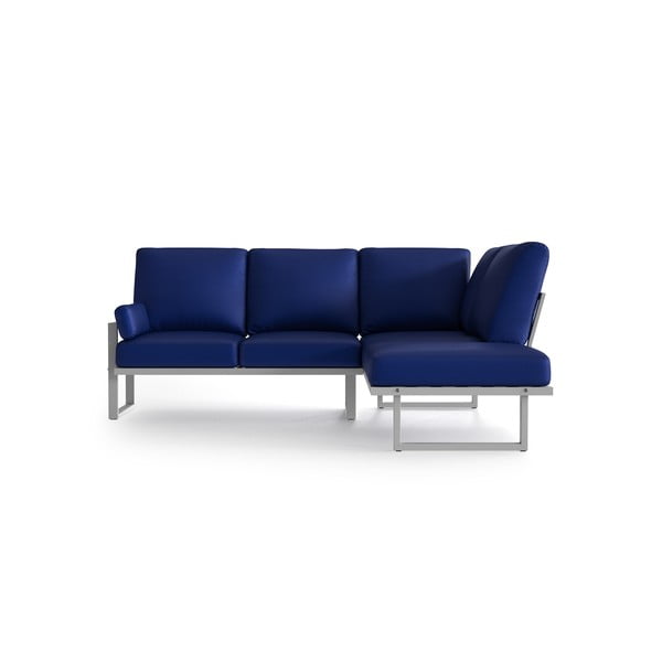 Кралски син ъглов диван със светли крака Angie - Marie Claire Home