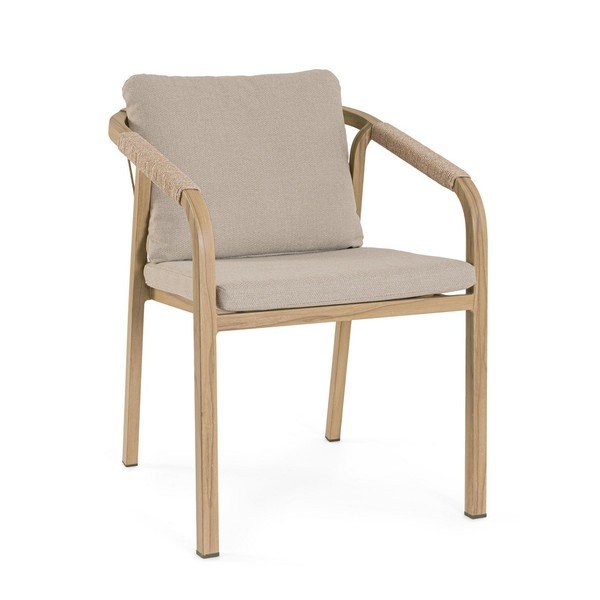 Градински стол метален в естествен цвят Kalimera – Bizzotto