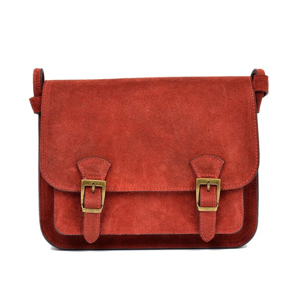 Червена кожена чанта Ella - Renata Corsi