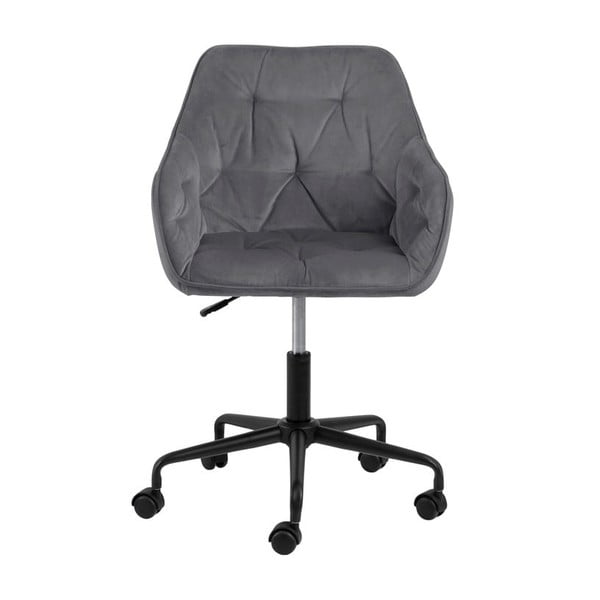 Сив офис стол с кадифена повърхност Brooke - Actona-image-3