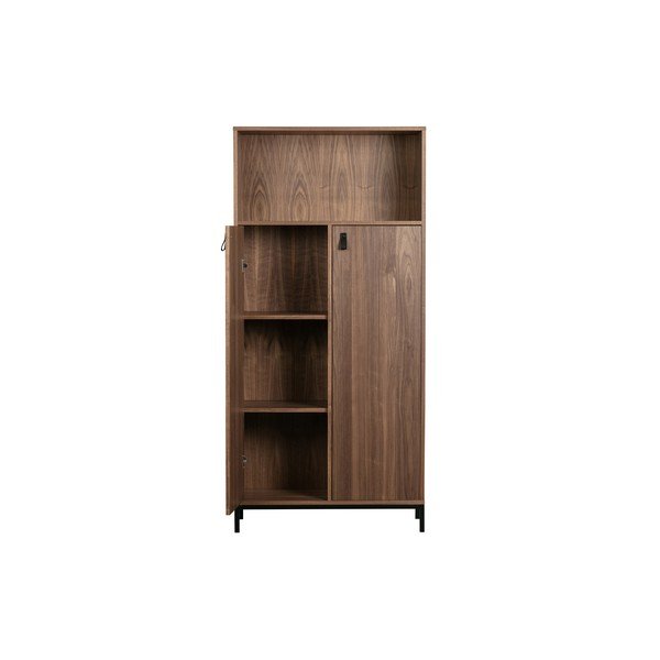 Кафява етажерка за книги в декор от орехово дърво Bookazine - vtwonen-image-4