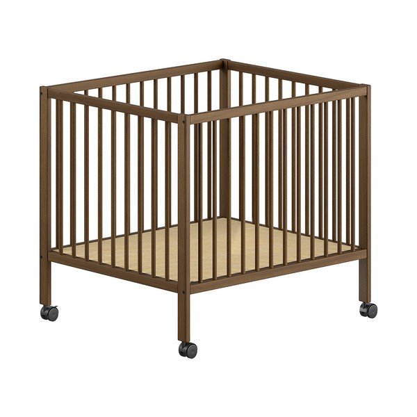 Кафява кошара за игра от масивен бук 95x75 cm Dino – Vipack