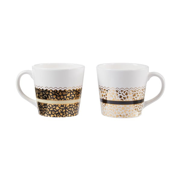 Керамични чаши в бяло-златист цвят в комплект от 2 бр., 300 ml London - Premier Housewares
