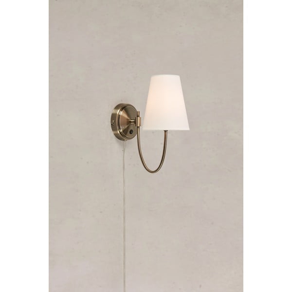 Бяла/в месингов цвят стенна лампа за контакт Amar – Markslöjd-image-4