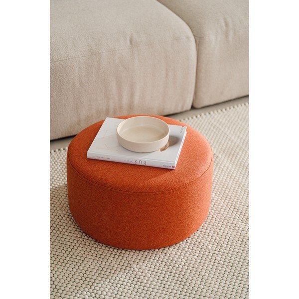 Теракотена вълнена табуретка Folk – noo.ma-image-1