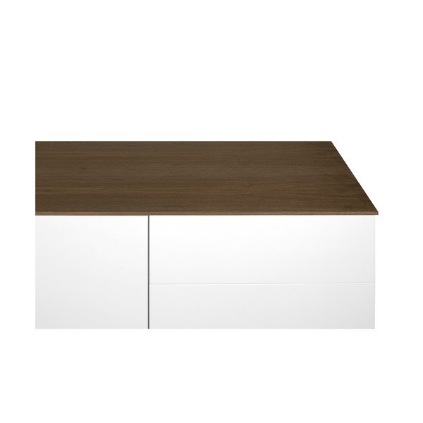 Бял скрин с 3 чекмеджета и 3 вратички и черни крачета - TemaHome-image-4