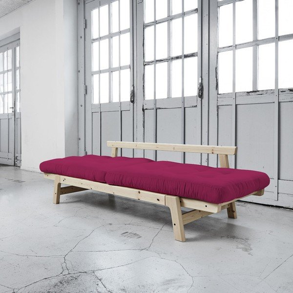 Rozkládací pohovka Karup Step Natural/Pink-image-2