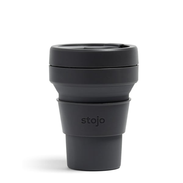 Антрацитно сива сгъваема чаша за пътуване Carbon, 355 ml Pocket Cup - Stojo
