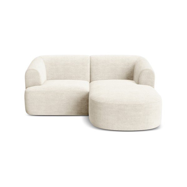 Бежов ъглов диван от рипсено кадифе (десен ъгъл) Campi – Cosmopolitan Design-image-2