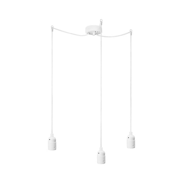 Бяла висяща лампа с три рамена Крушка Атака Uno - Sotto Luce