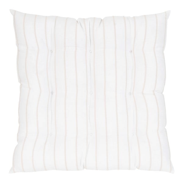 Бяла и бежова памучна възглавница за сядане Ludmilla - Westwing Collection