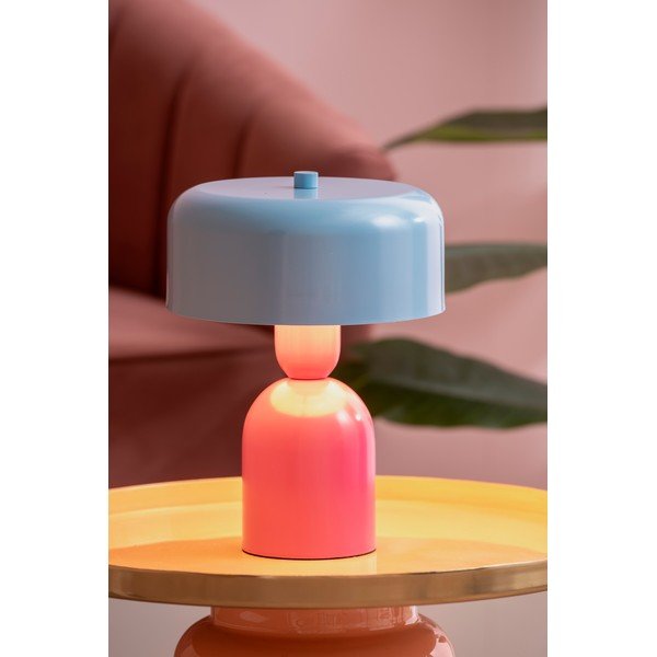 Синя/розова метална настолна лампа (височина 24 cm) Double Funky – Leitmotiv-image-1