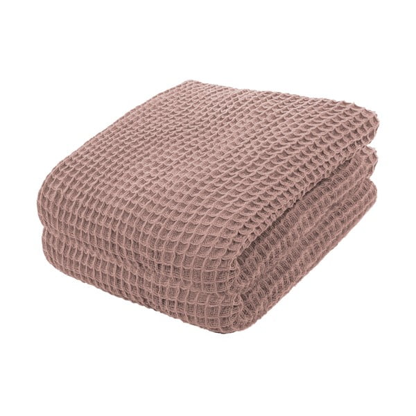 Розова памучна олекотена покривка за легло , 250 x 260 cm - Tiseco Home Studio