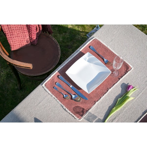 Бежово-черна памучна покривка за маса, 250 x 150 cm - Tiseco Home Studio-image-4