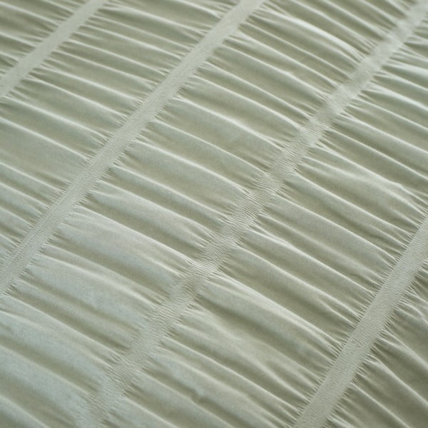 Светлозелено единично  крепово спално бельо 135x200 cm Seersucker – Catherine Lansfield-image-4