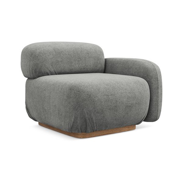 Сив модул за диван от букле (десен ъгъл) Ailani – Makamii-image-2