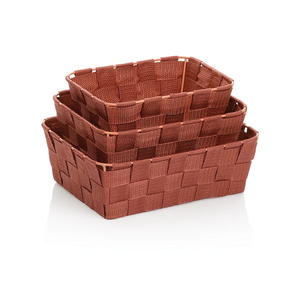 Комплект от 3 червени кошници за съхранение Alvaro - Kela