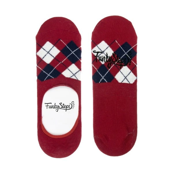Червени ниски чорапи Polo, размер 39 - 45 - Funky Steps