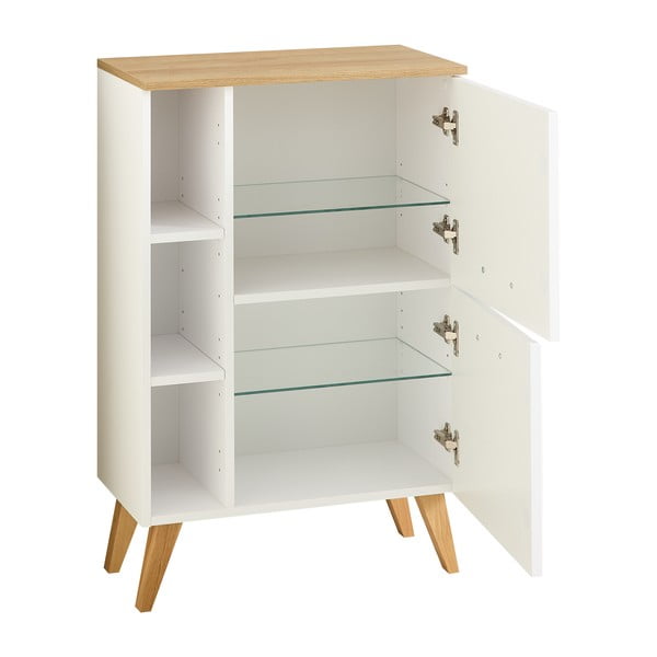 Бял нисък стенен шкаф за баня 77x60 cm Quickset 383 – Pelipal-image-3