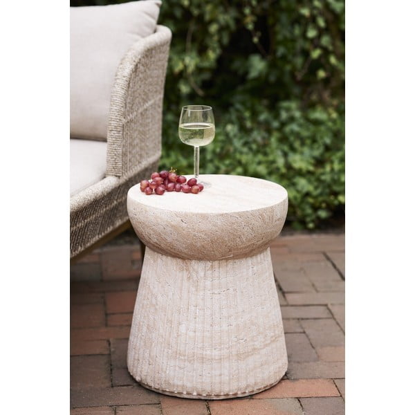 Каменна кръгла градинска масичка ø 37 cm Bonn – House Nordic-image-2